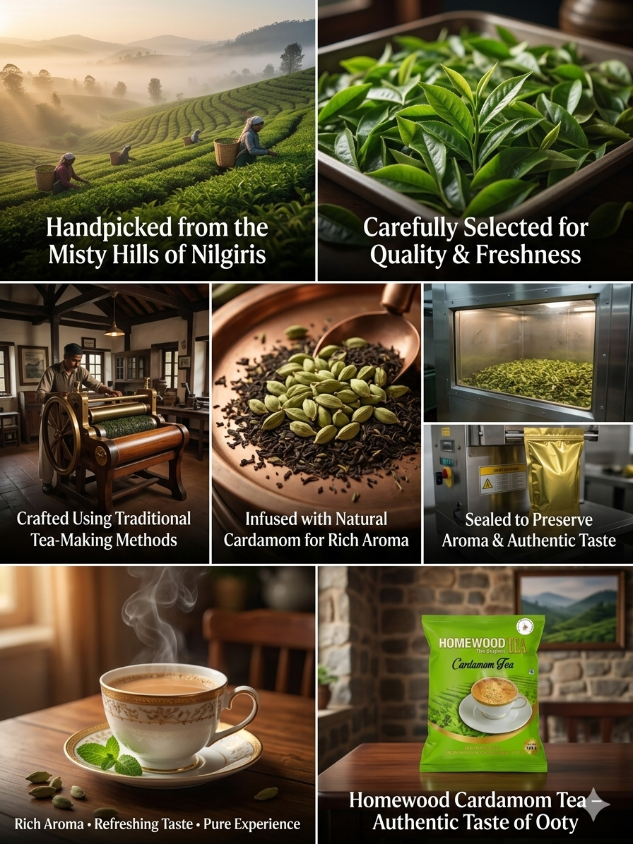 Homewood Cardamom Tea from Ooty - 500g