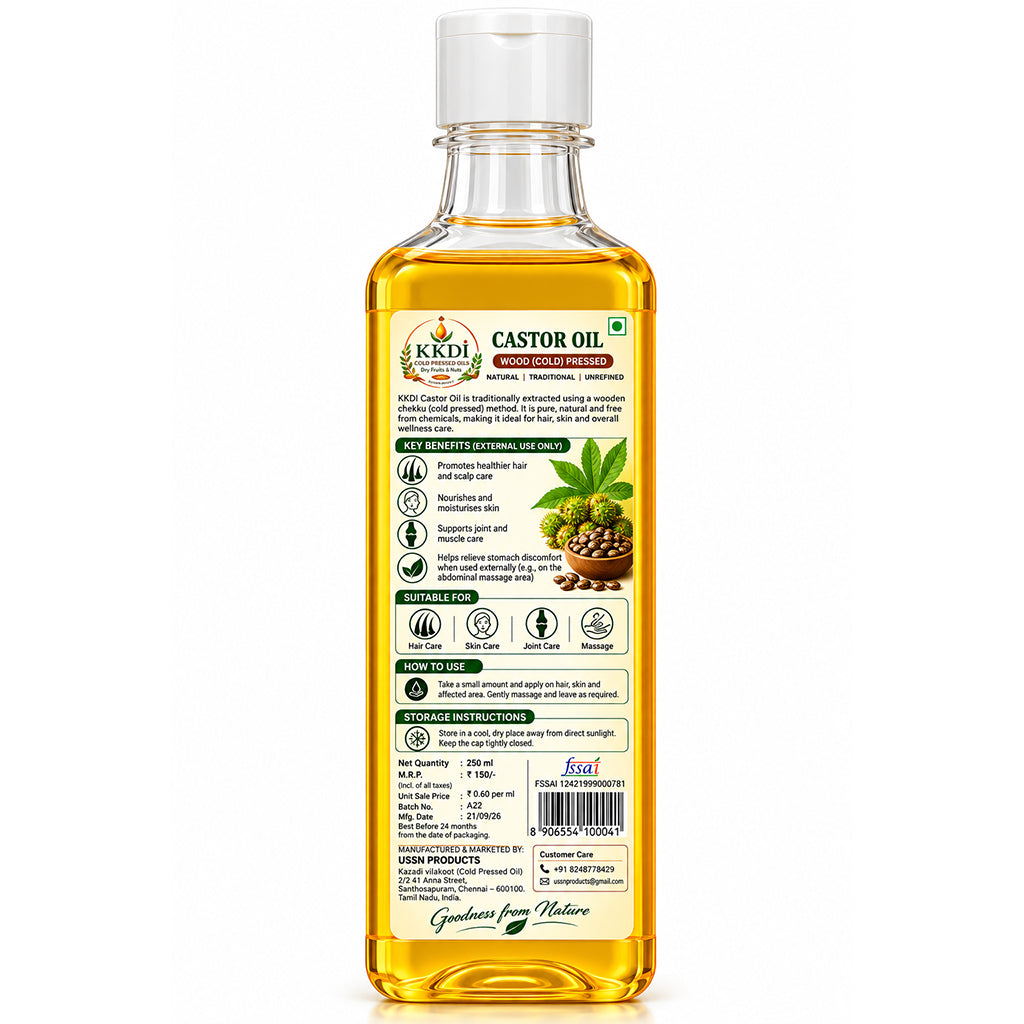 Castor Oil -  ஆமணக்கு எண்ணெய் - अरंडी का तेल