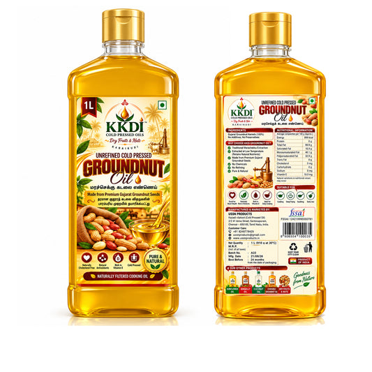 Groundnut Oil 1L (Crushed with Gujarat Seed)