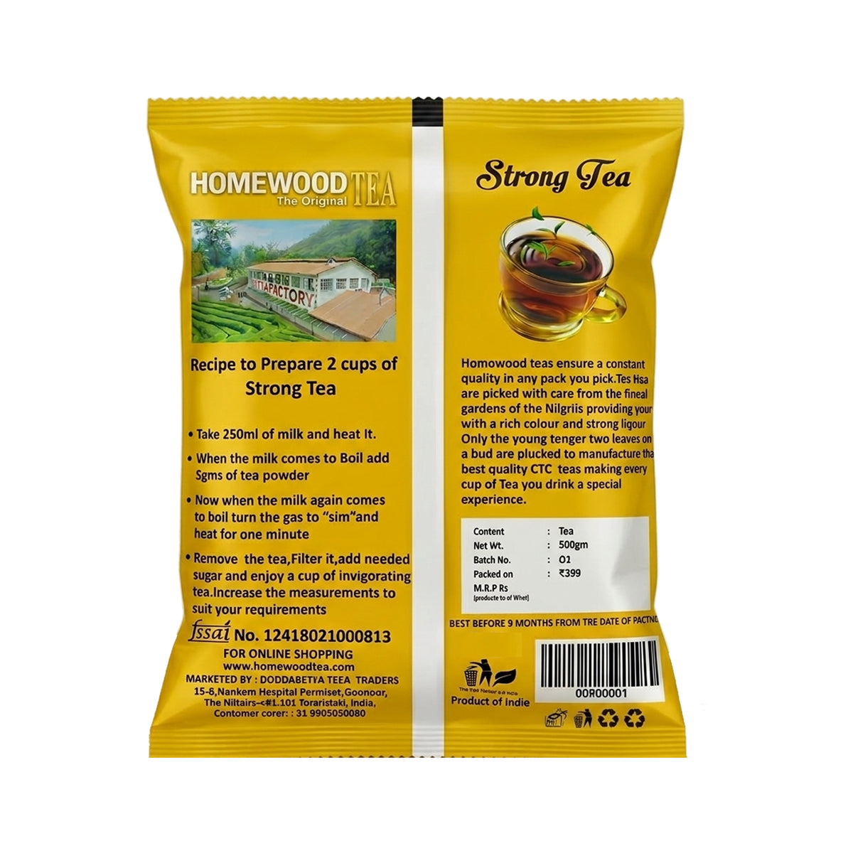 Homewood Strong Tea from Ooty 500g