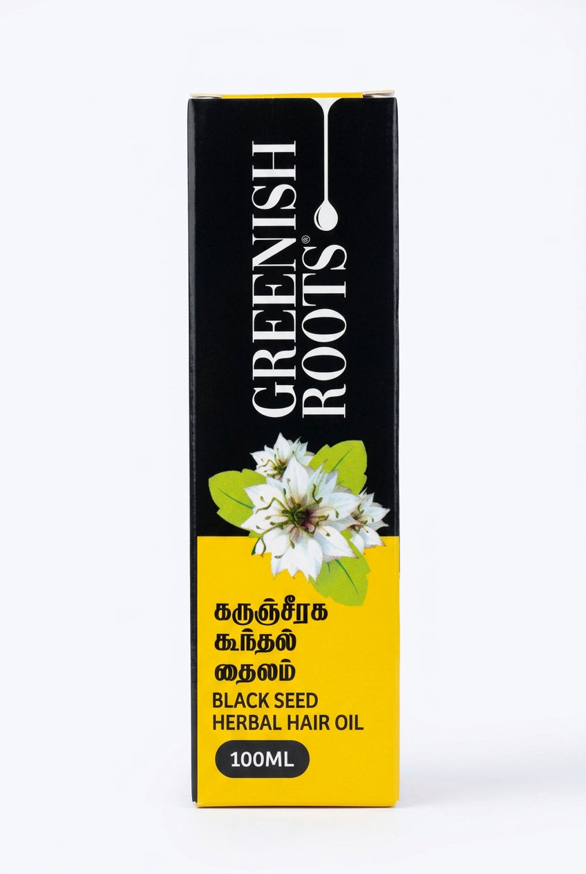 Black Seed Herbal Hair Oil (Karunjeerga Kunthal Thailam) 100ml